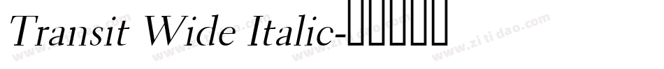 Transit Wide Italic字体转换